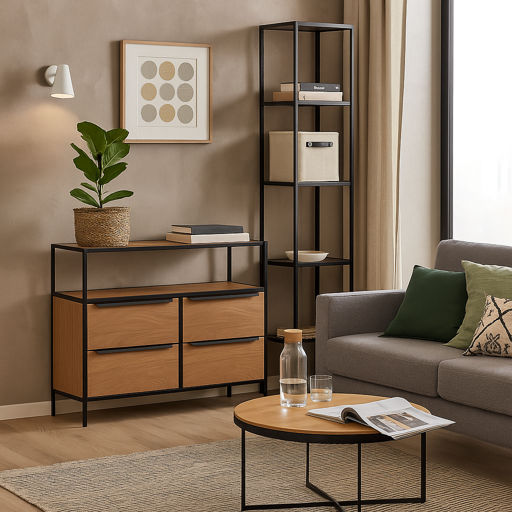 Buffet en bois 100 x 78 cm