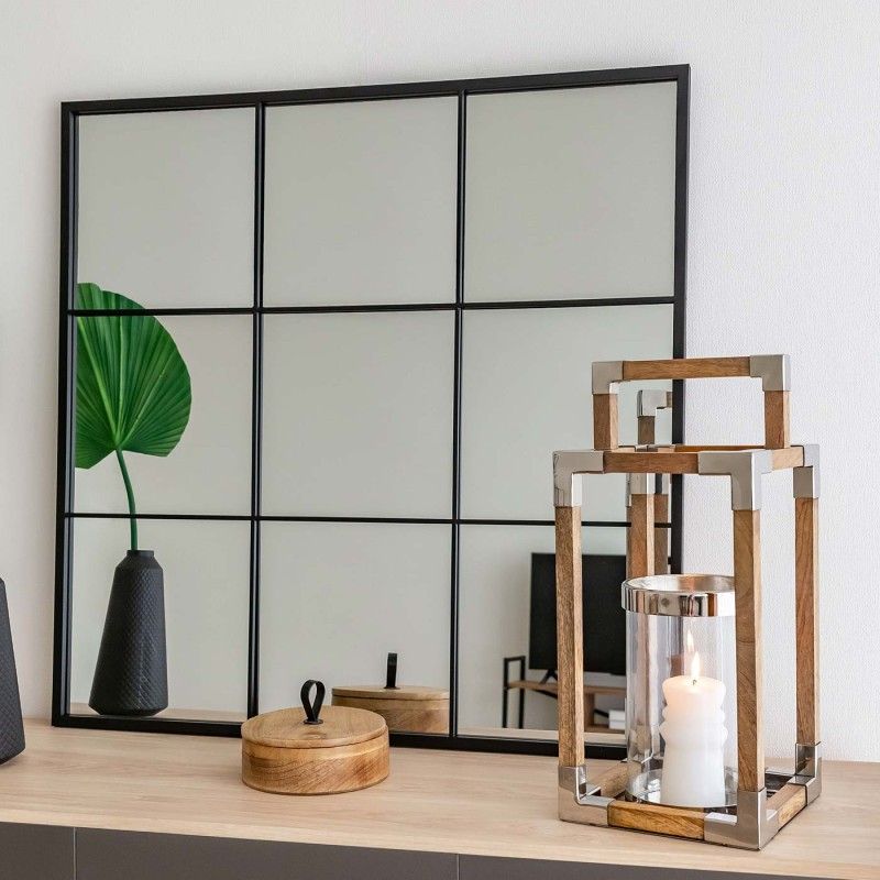 MIROIR FÊNETRE HARLEM NOIR 90CM
