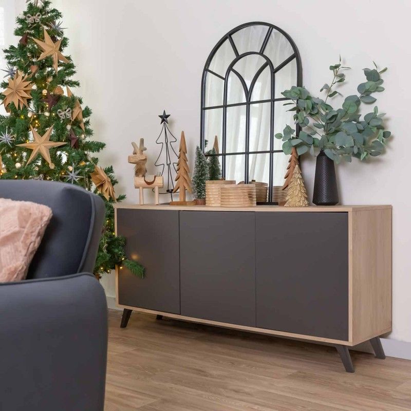 MIROIR FENÊTRE AUBRI MÉTAL 96CM