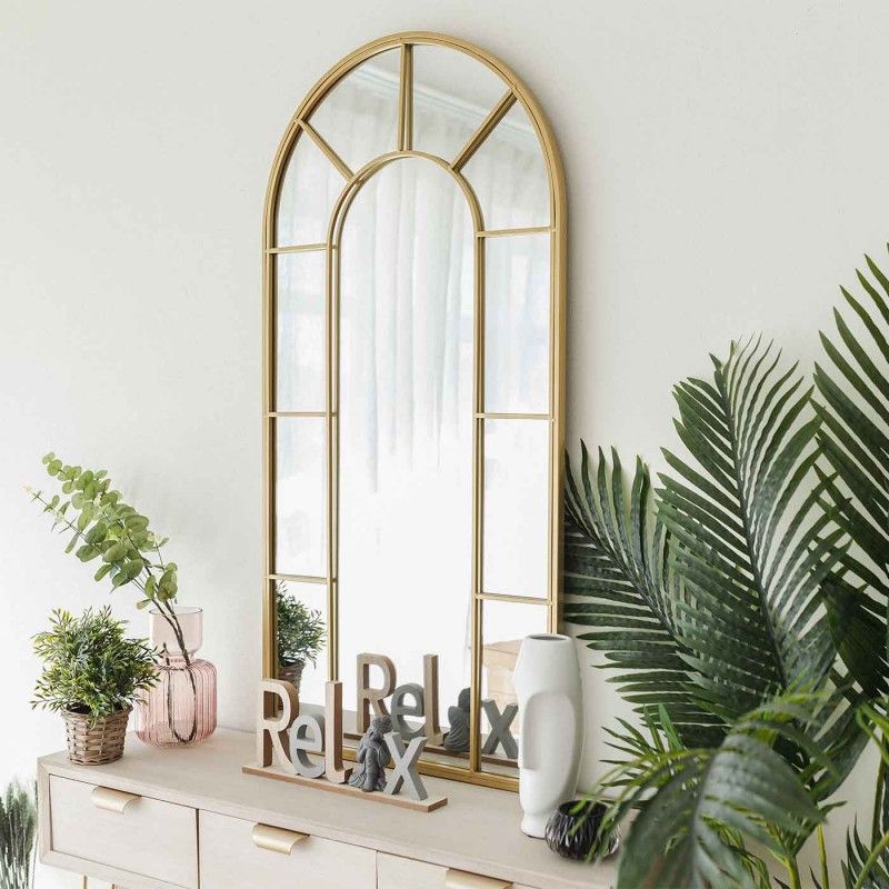 MIROIR FENÊTRE KEITAN DORÉ 120CM