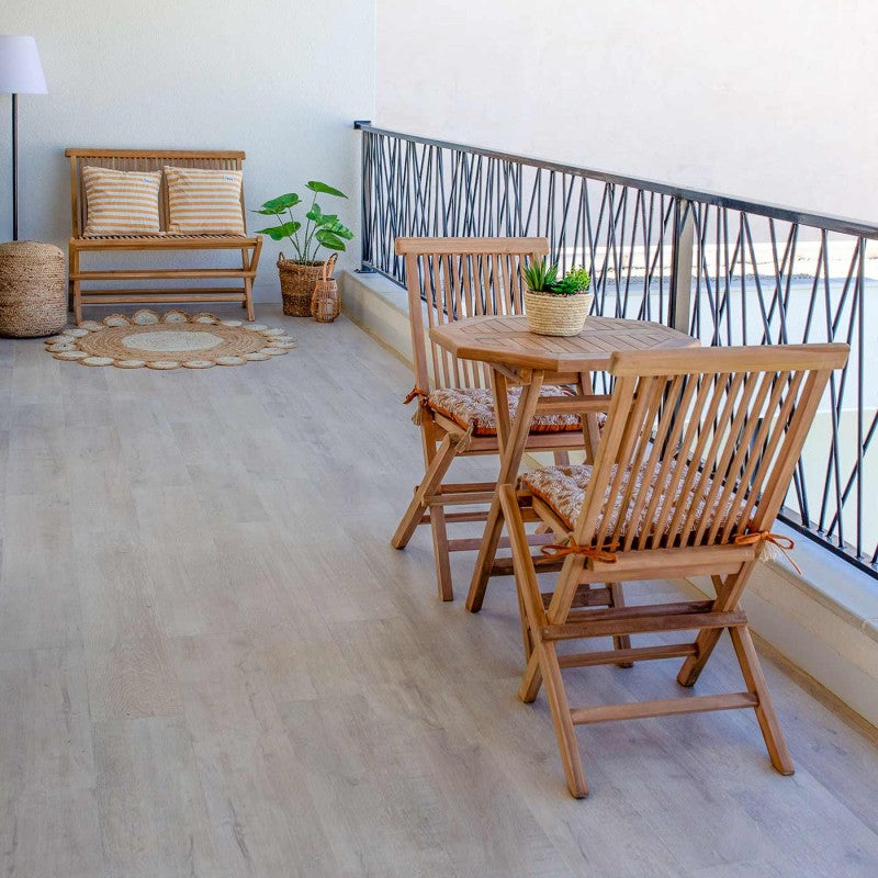 ENSEMBLE TABLE ET 2 CHAISES EN BOIS BORGES