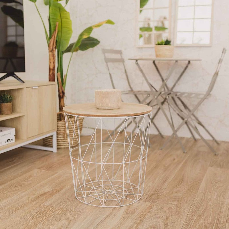 TABLE PANIER DUMBRIA GRIS