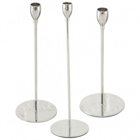 SET 3 CANDELABRES AMMER ARGENT