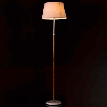 LAMPE BOIS BLANC / MÉTAL 40 X 40 X 161,50 CM
