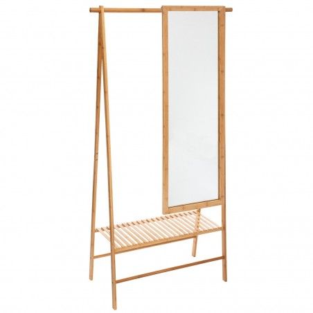 ÂNE AU MIROIR EN BAMBOU 170CM