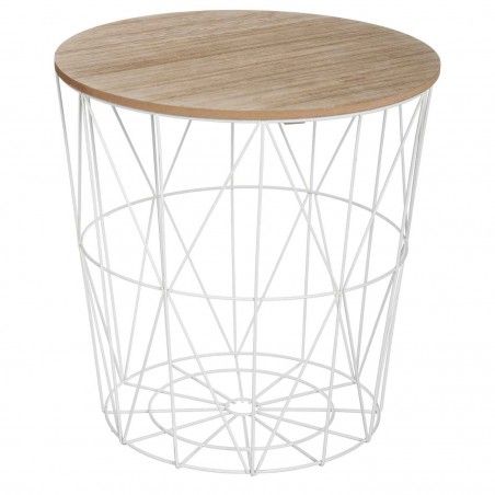 GRANDE TABLE PANIER BLANCHE KUMI