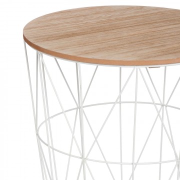 GRANDE TABLE PANIER BLANCHE KUMI