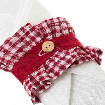 SERVIETTE SALVAMANTEL ET BORD ROUGE