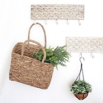 PANIER SABRINA FIBRE NATURELLE 32X25CM