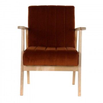 FAUTEUIL BERTILIA BOIS TERRACOTA