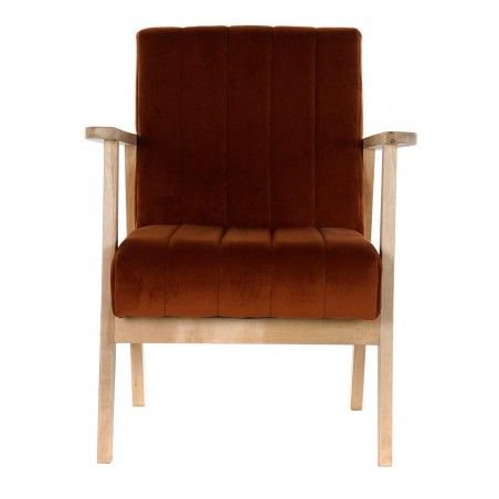 FAUTEUIL BERTILIA BOIS TERRACOTA