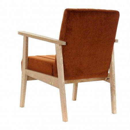 FAUTEUIL BERTILIA BOIS TERRACOTA