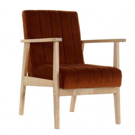 FAUTEUIL BERTILIA BOIS TERRACOTA