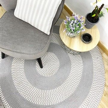 TAPIS VICA ROND GRIS