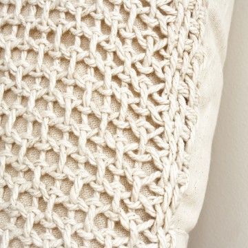 COUSSIN ORIETA BEIGE CROCHET