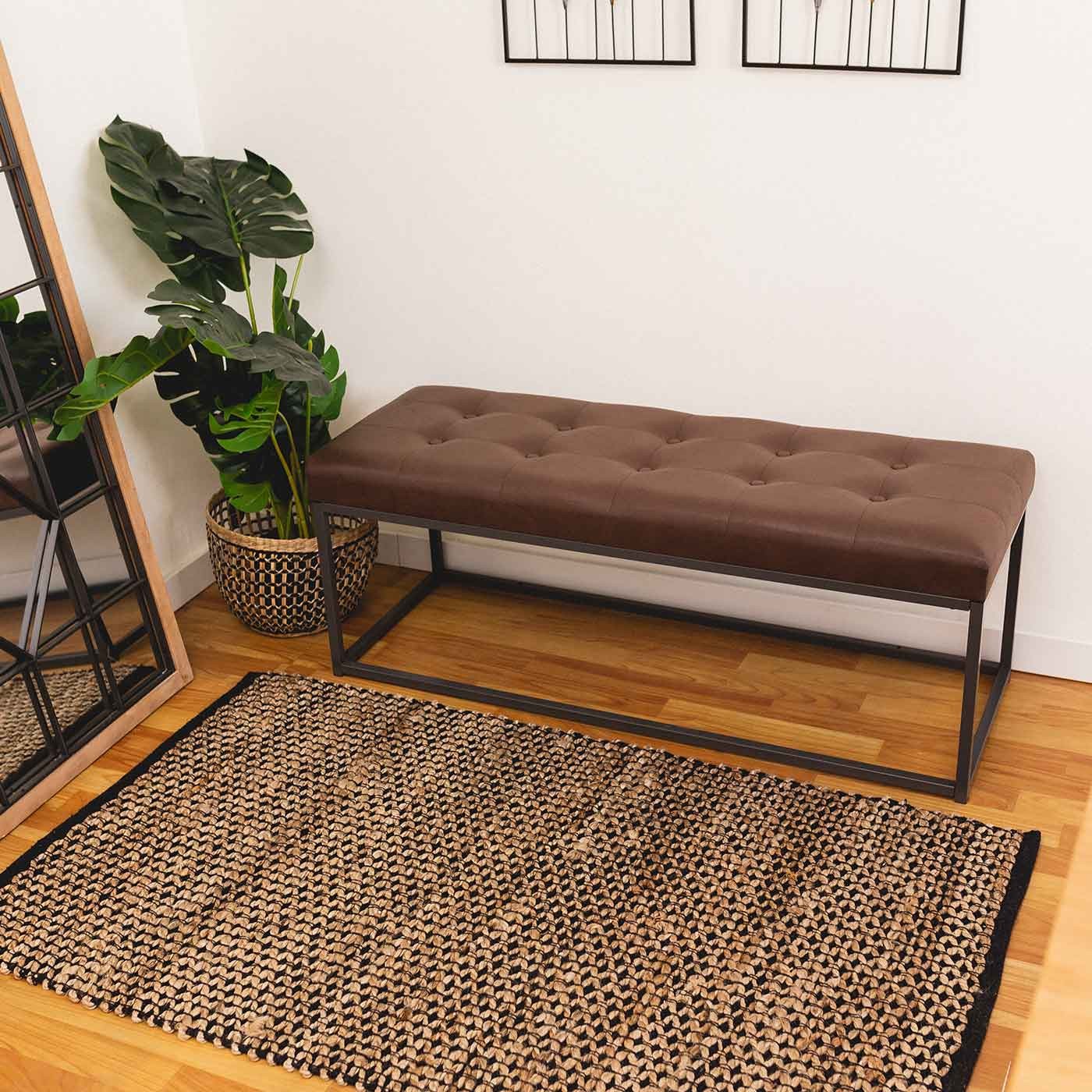 BANC BARONIA MARRON 122CM