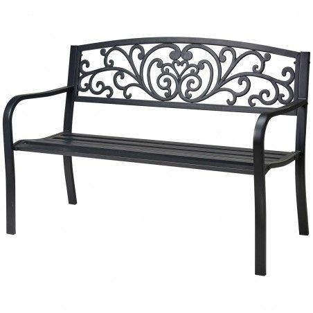 BANC BENJAMIN MÉTAL NOIR