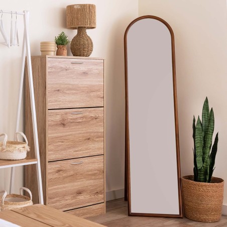 MIROIR SUR PIED HARRIS MARRON 160CM