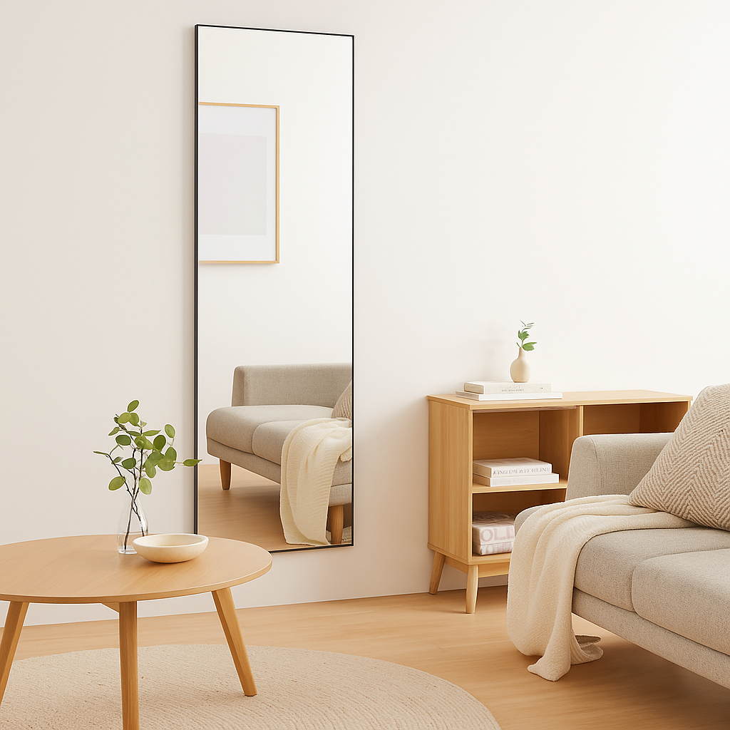 MIROIR BELGRADE MÉTAL NOIR 200CM