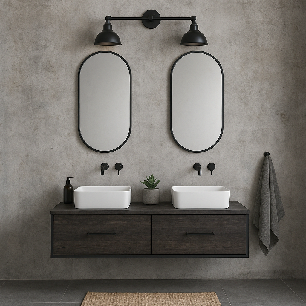 MIROIR BAMAKO EN MÉTAL NOIR 70CM