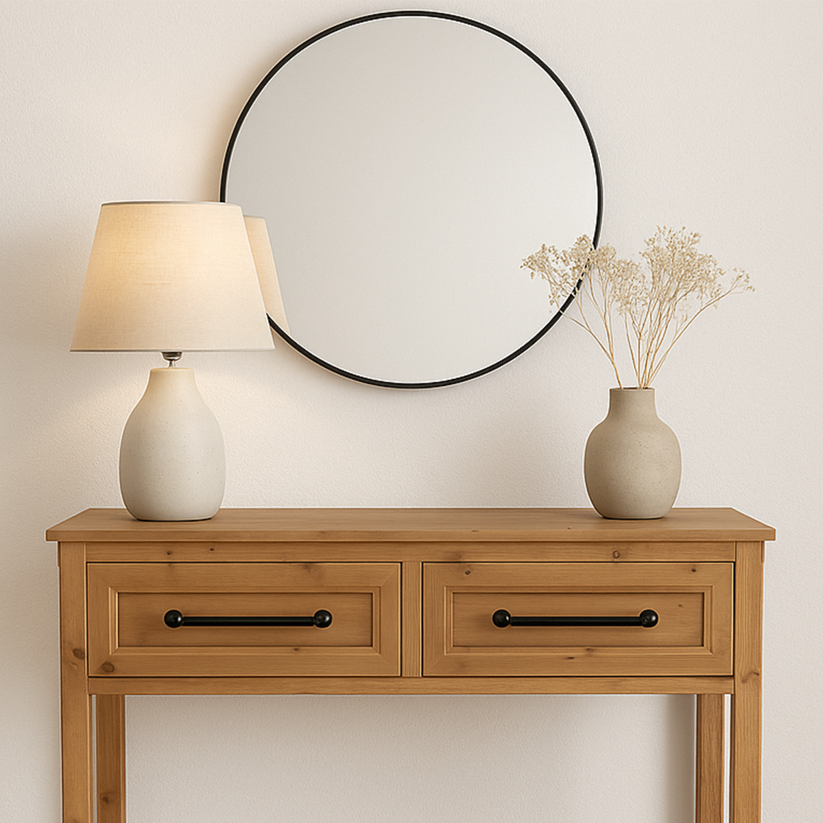 MIROIR MAYEN EN MÉTAL NOIR 80CM