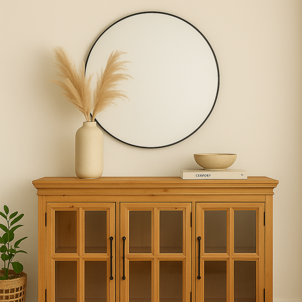 MIROIR EUROPA MÉTAL NOIR 100CM