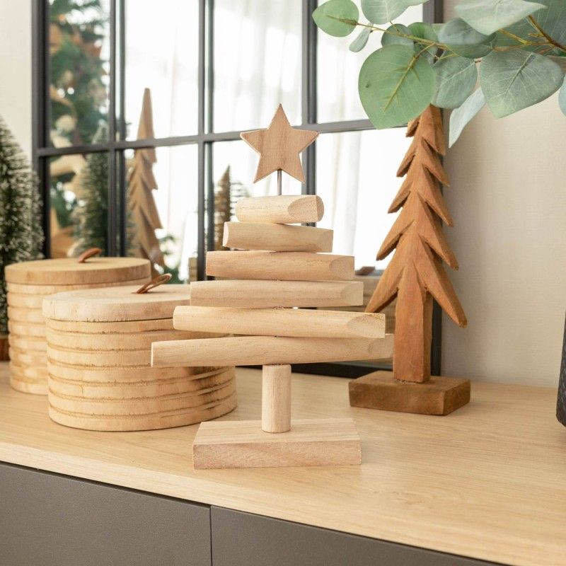 ARBRE DE NOËL EN BOIS D'ÉLAN 26cm