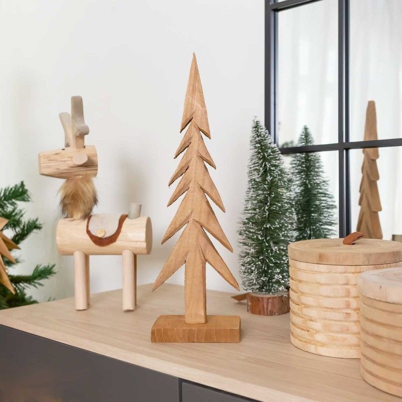 ARBRE DE NOËL RANUA EN BOIS 39cm